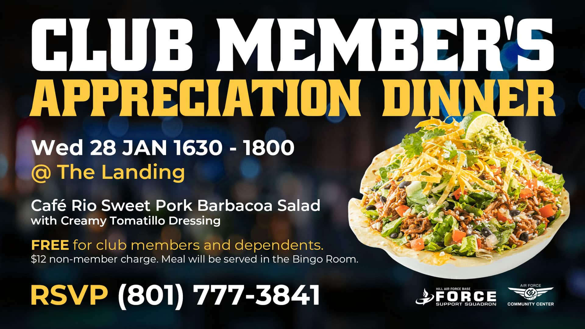 Club Member's Appreciation Dinner at The Landing
