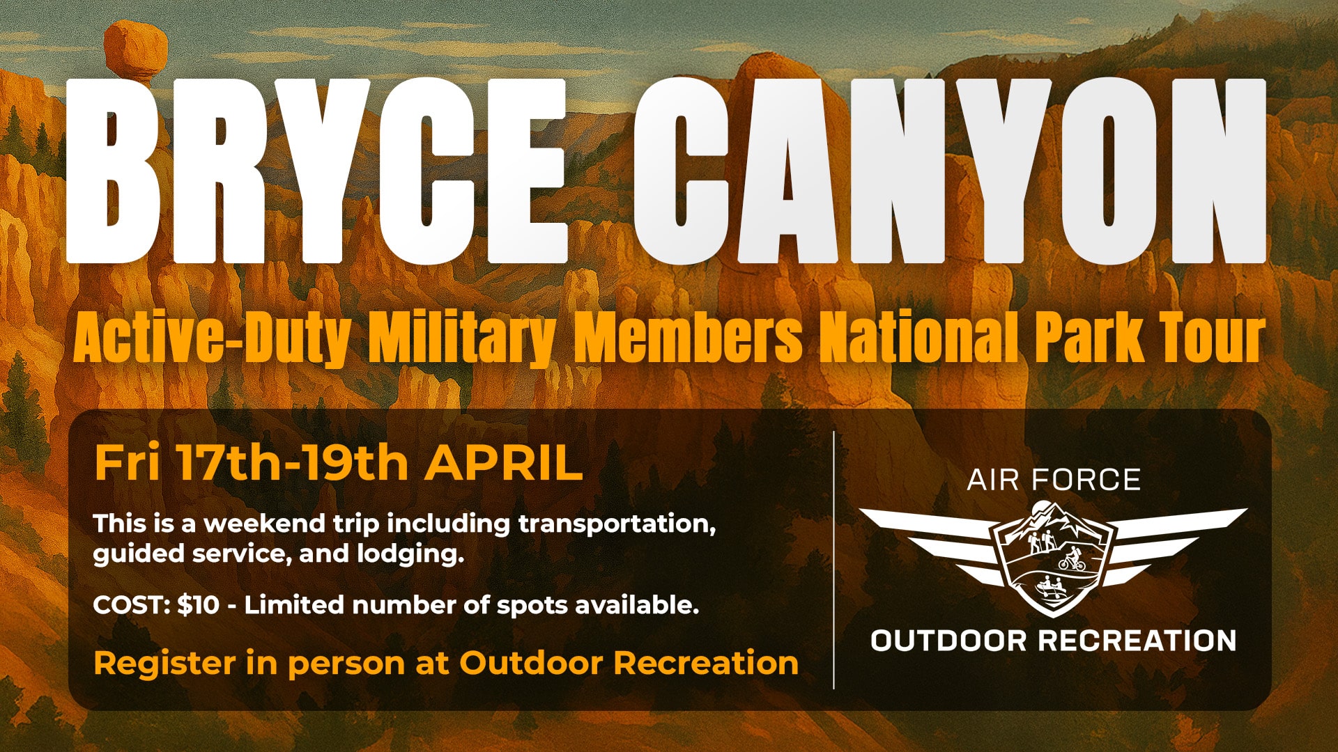 Active-Duty Military Bryce Canyon National Park Tour