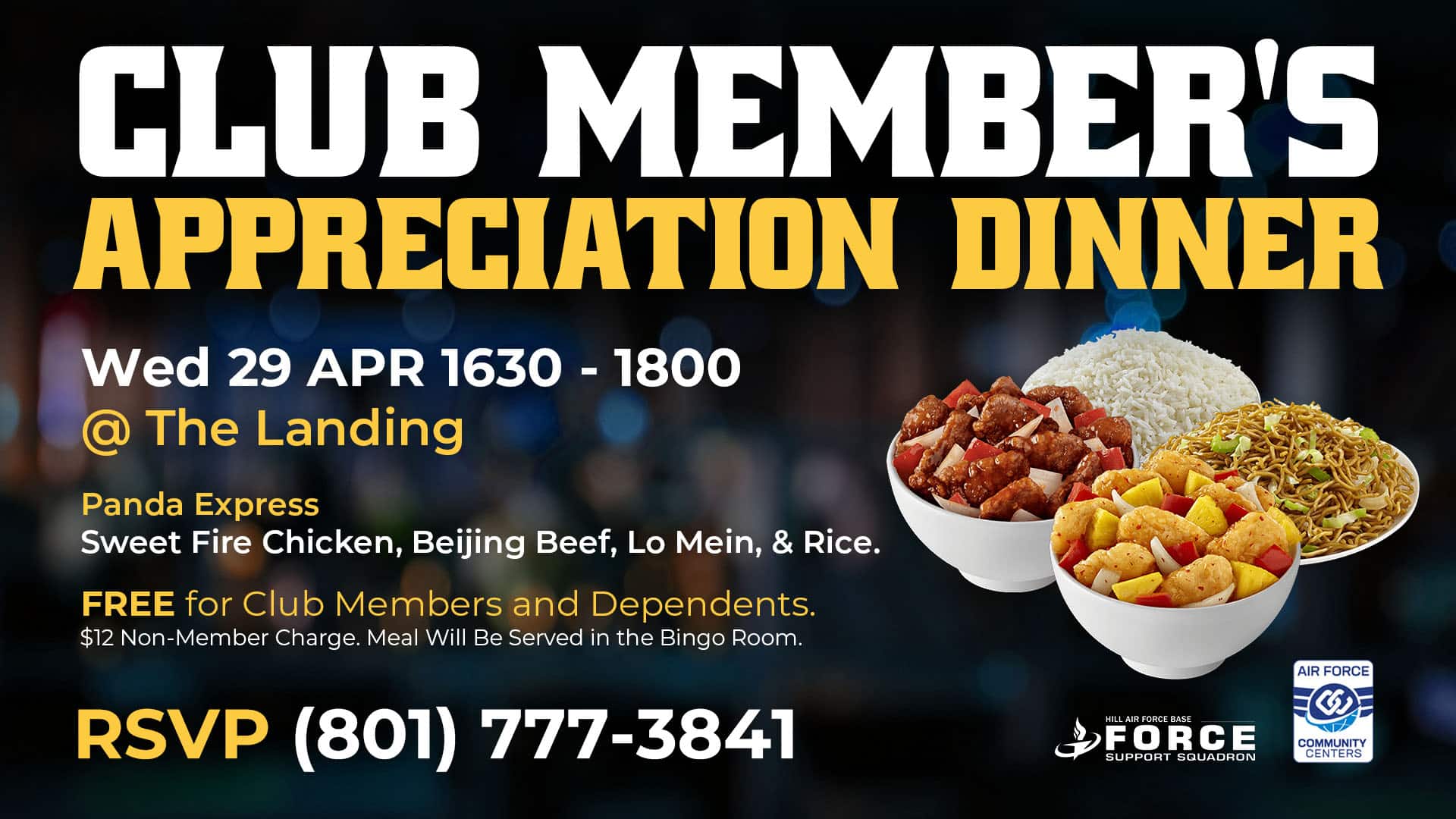 Club Member's Appreciation Dinner at The Landing - April