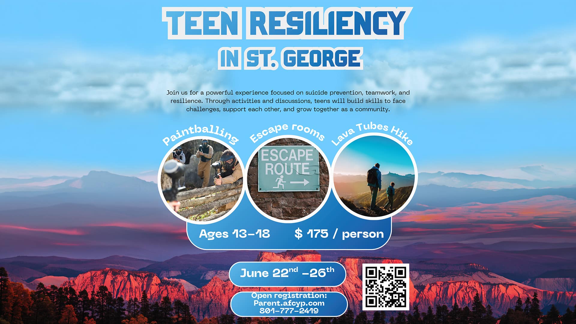 2026 Teen Summer Trip to St. George - Ages 13-18