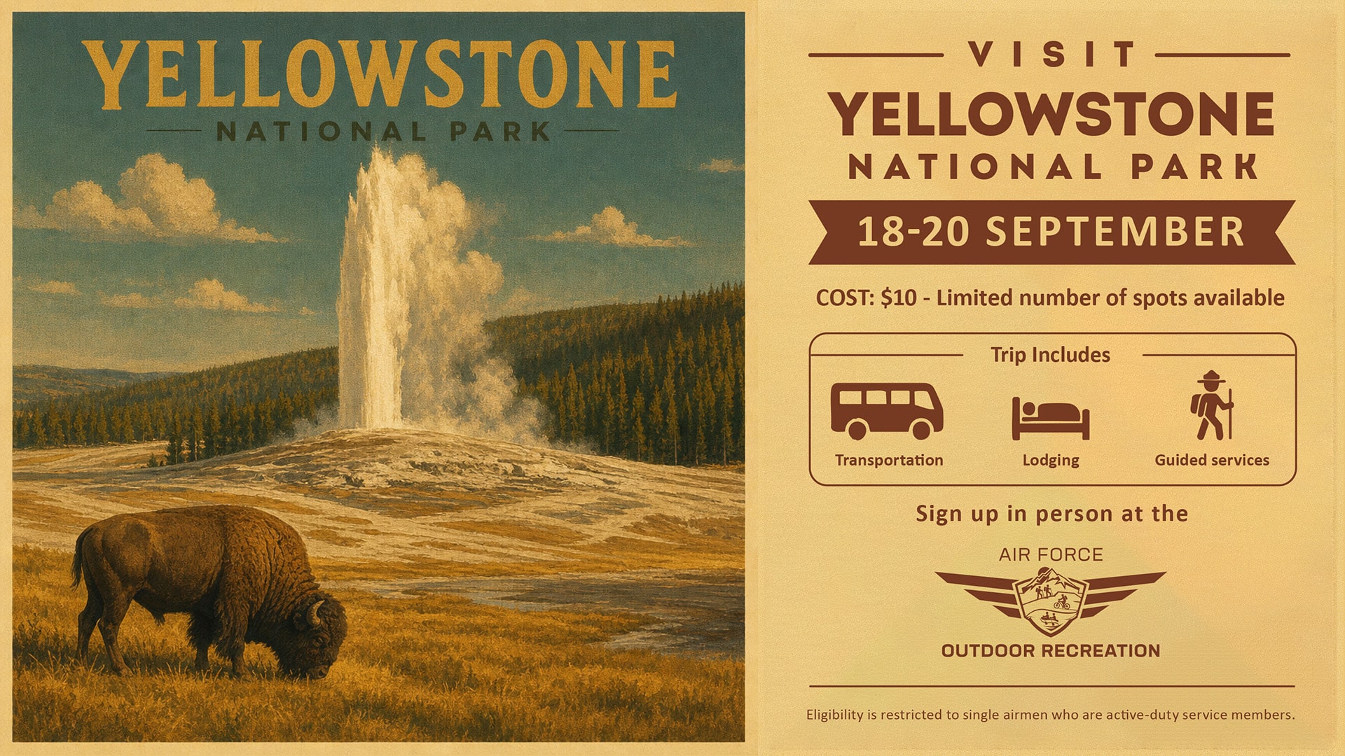 Yellowstone Airmen Trip