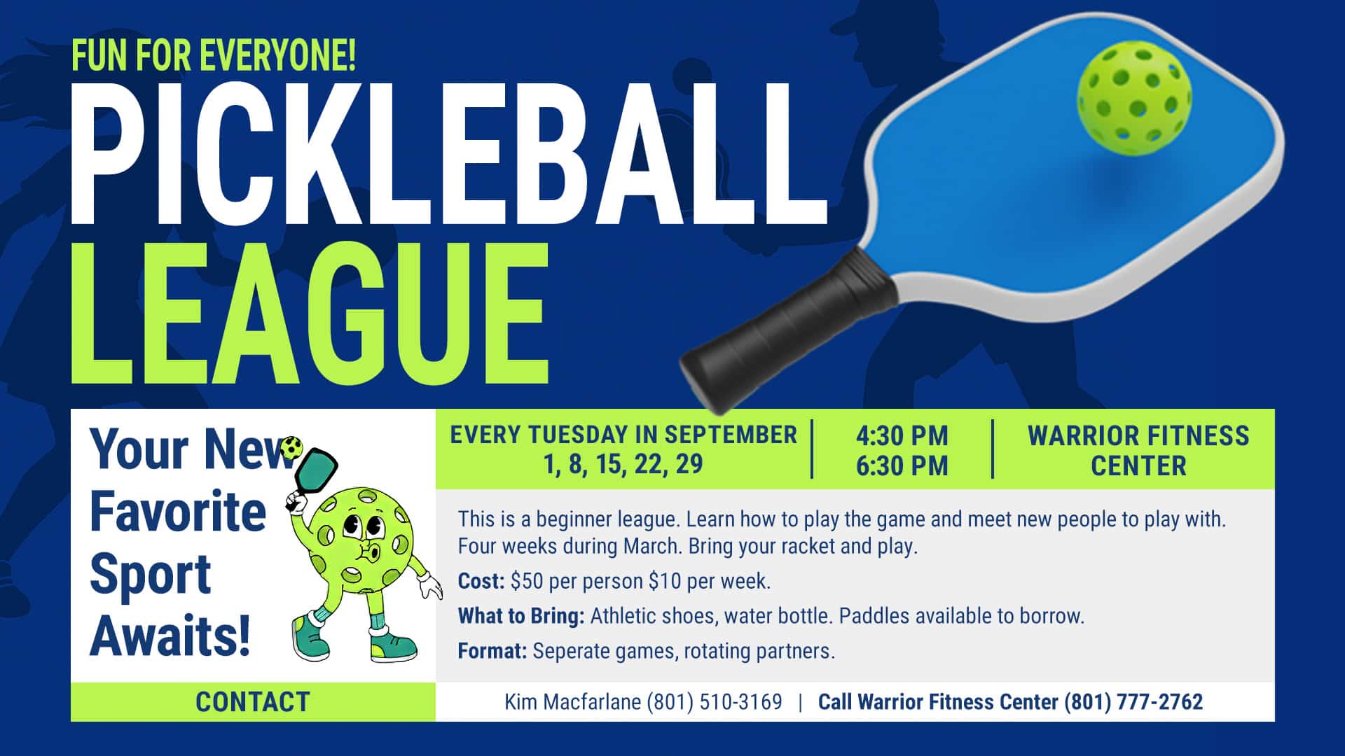 September Pickleball League 2026